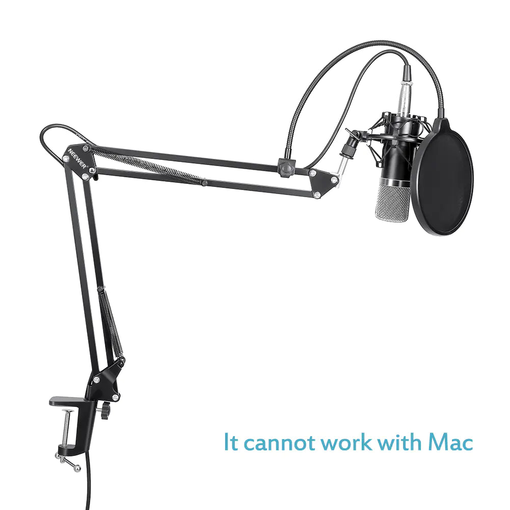 High-Quality Microphone Set with Pop Filter and Stand