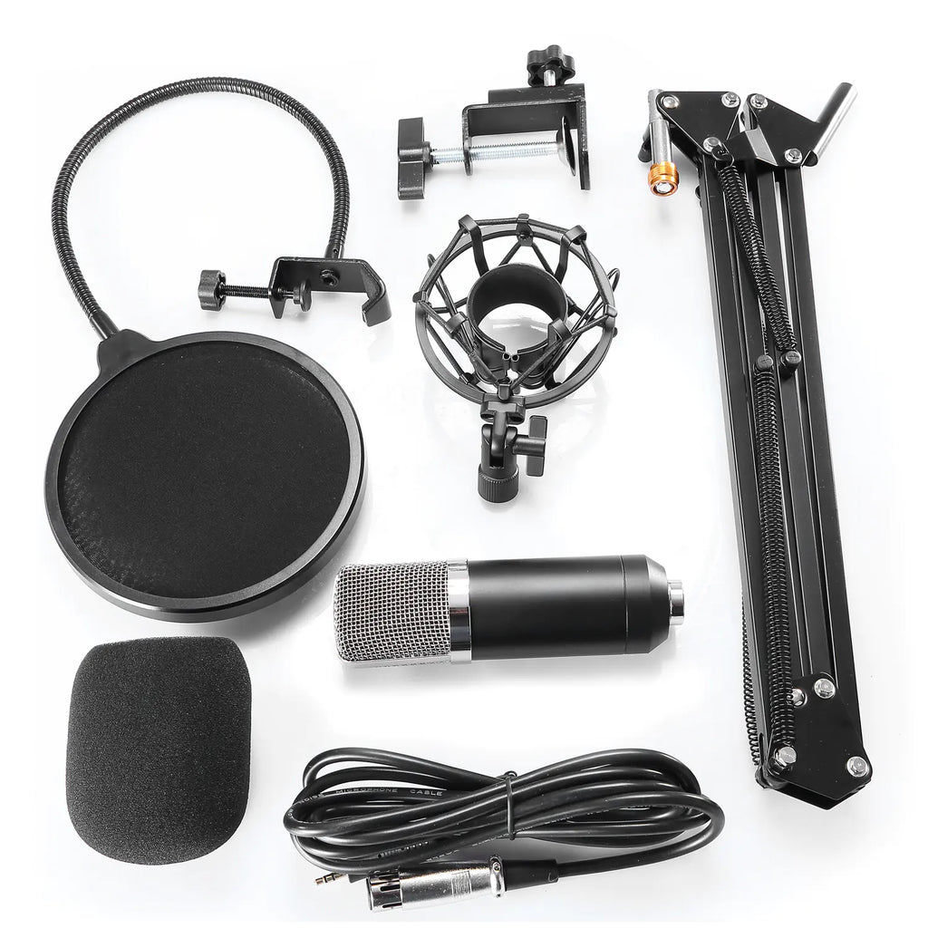 High-Quality Microphone Set with Pop Filter and Stand
