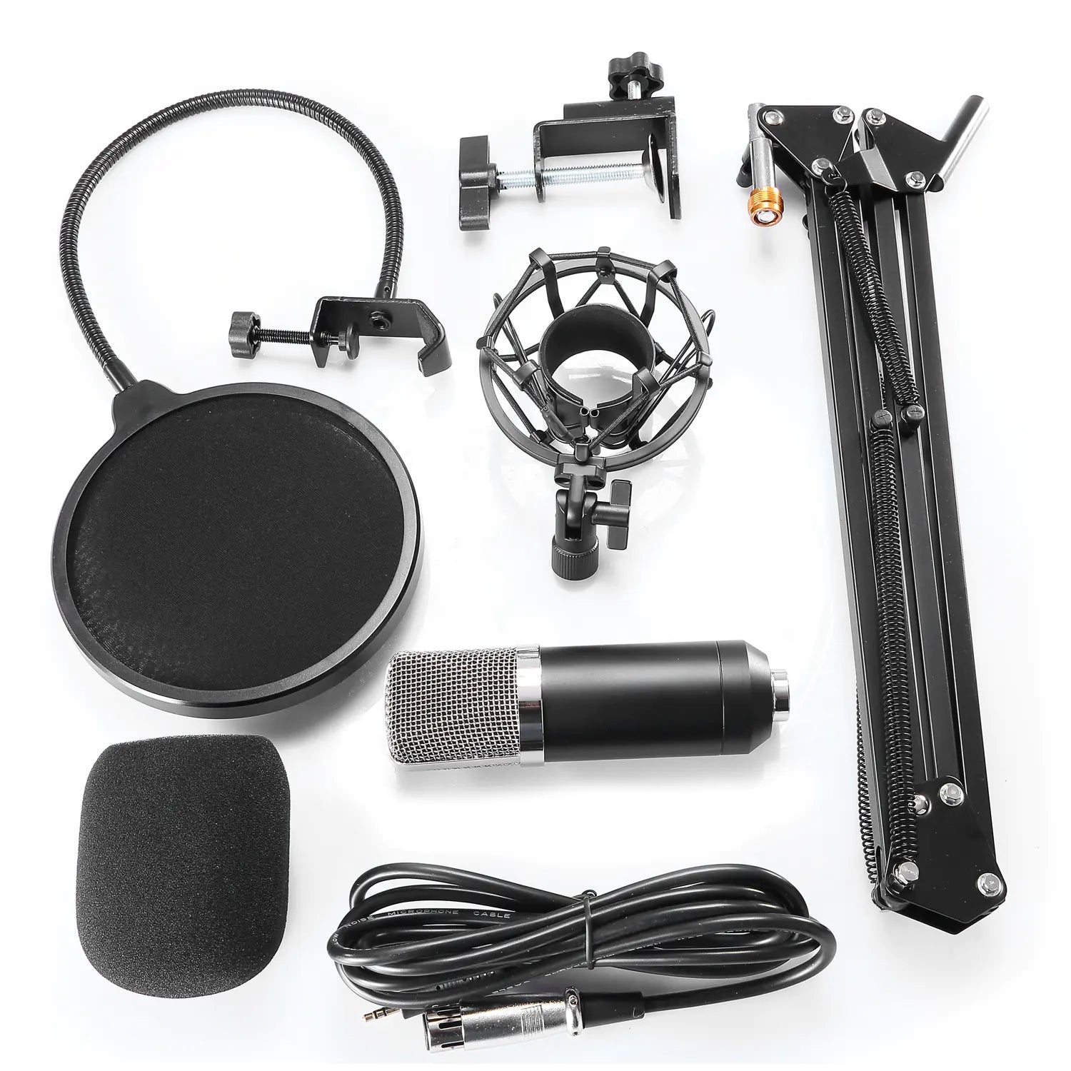 High-Quality Microphone Set with Pop Filter and Stand